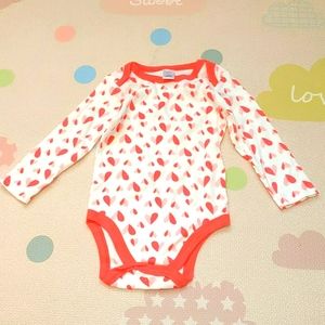 Baby Kiss Hearts Long Sleeve Onesie